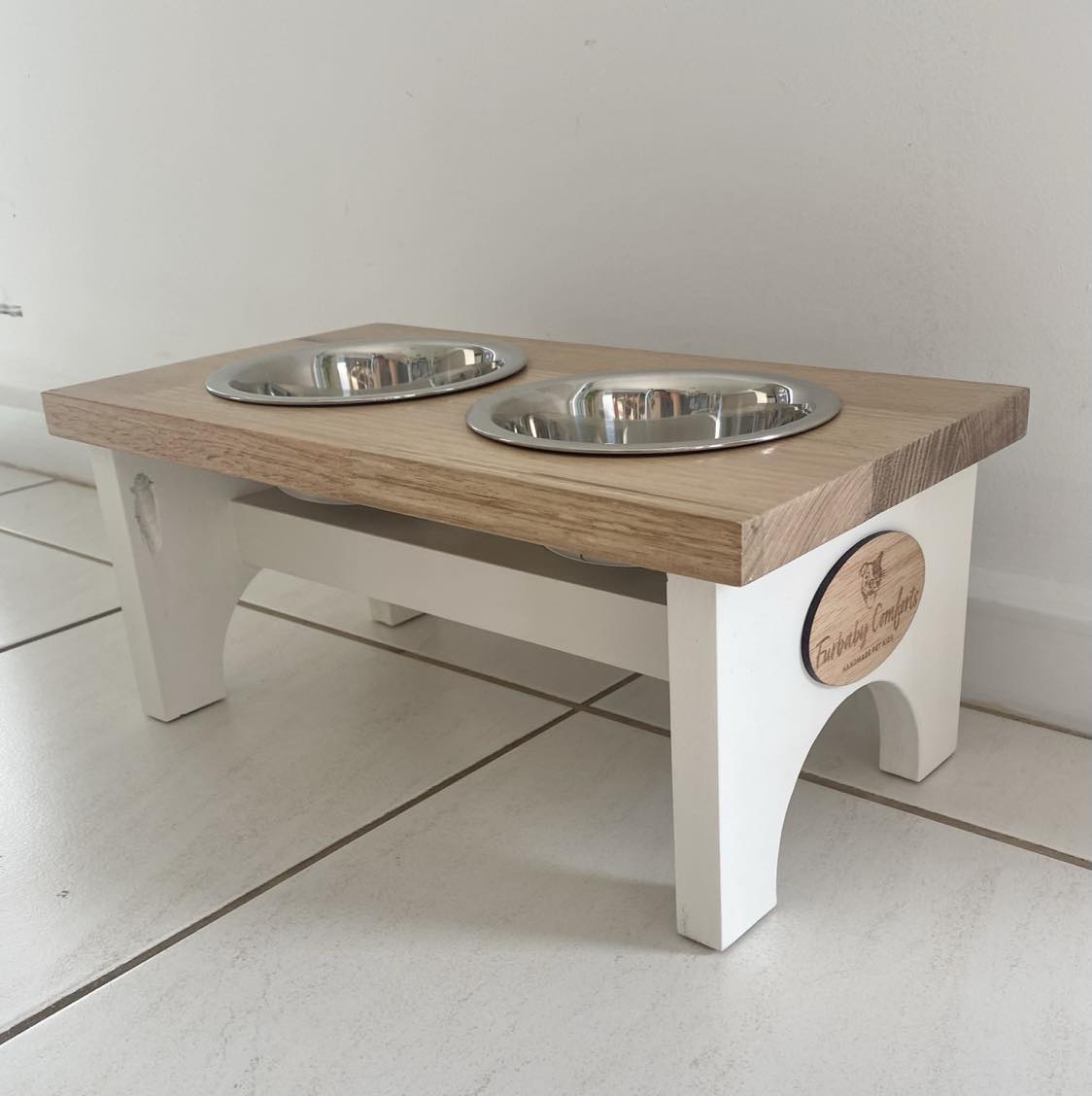 Cute dog bowls with stand best sale