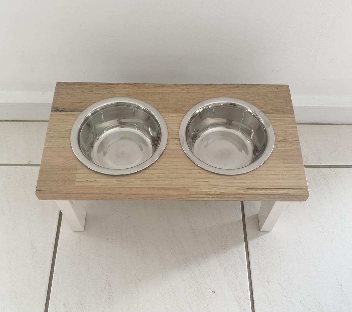 ON SALE! Small Double Elevated Dog Bowl Stand