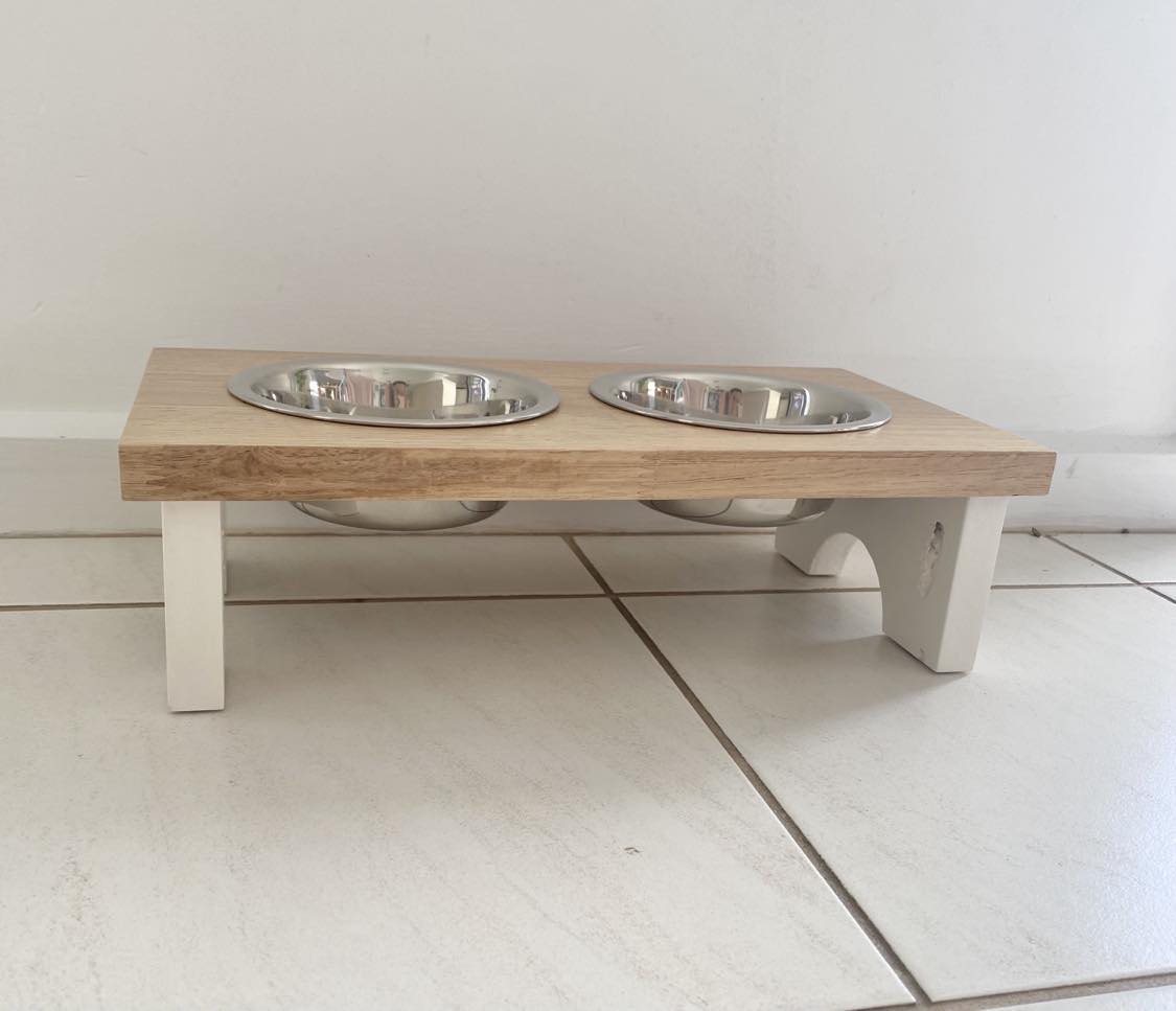 ON SALE! Extra Small Double Elevated Dog Bowl Stand