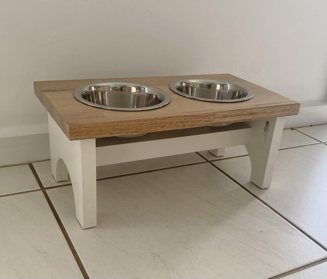 ON SALE! Small Double Elevated Dog Bowl Stand