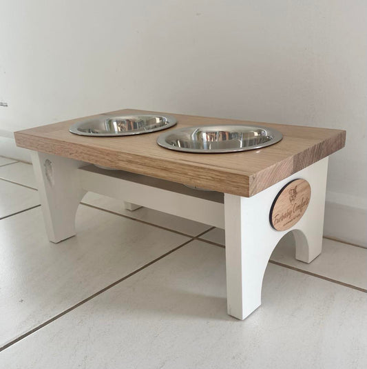 ON SALE! Small Double Elevated Dog Bowl Stand