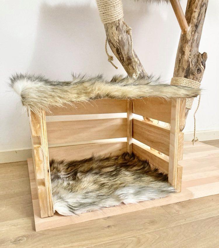 Photo of The big cat tree. Cat scratcher made from real tree