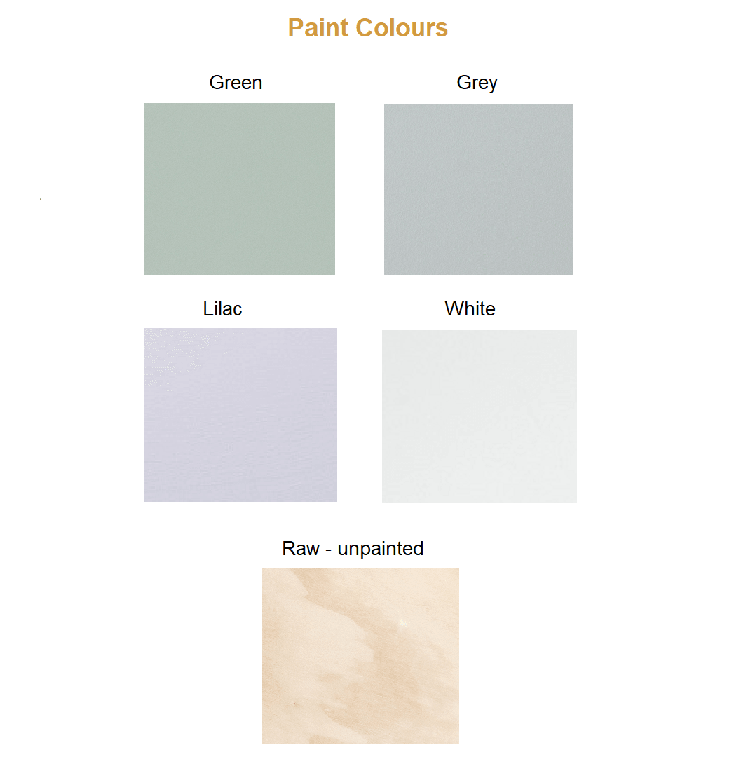 Photo of paint colours available for the Mini to Max Bed Stairs